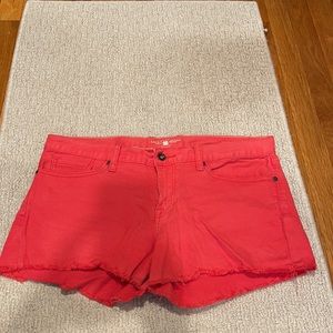 Lucky brand red jean shorts